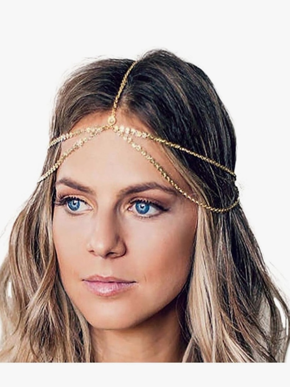 2016 Free People Gold Multi-Chain Headpiece